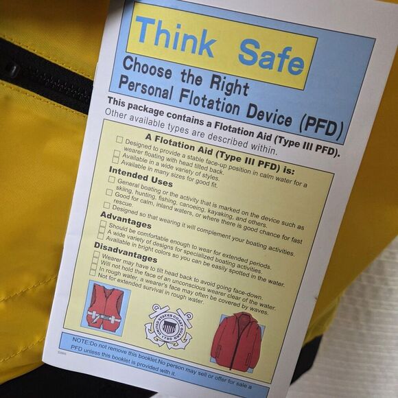 Body Glove Stay Afloat Coat Life Jacket Size XXL Type III PFD Yellow - Picture 5 of 11